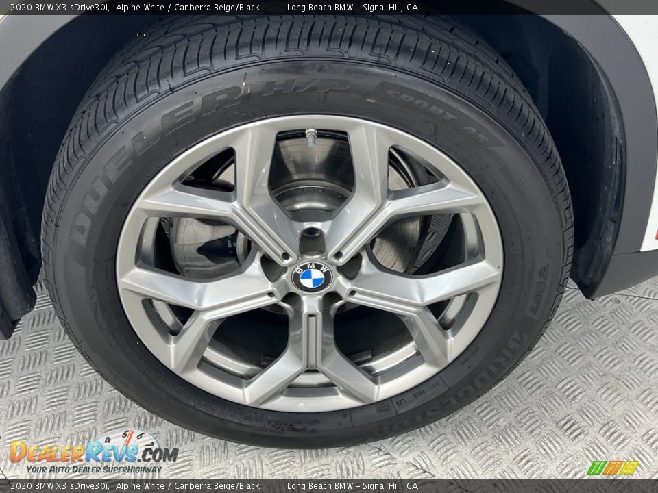 2020 BMW X3 sDrive30i Alpine White / Canberra Beige/Black Photo #9