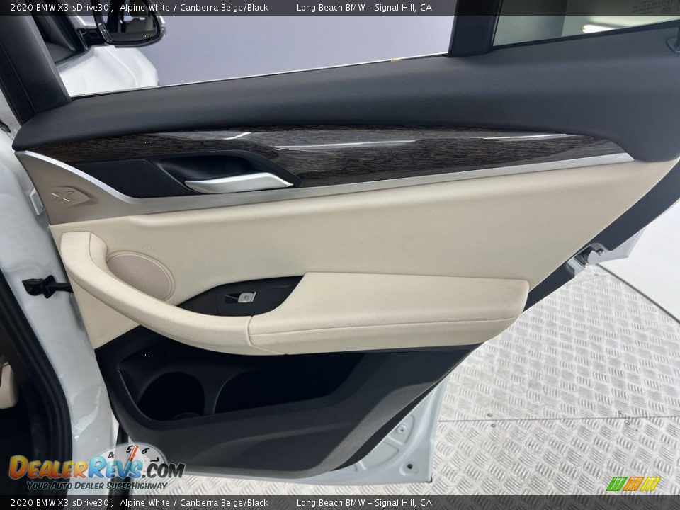 2020 BMW X3 sDrive30i Alpine White / Canberra Beige/Black Photo #13
