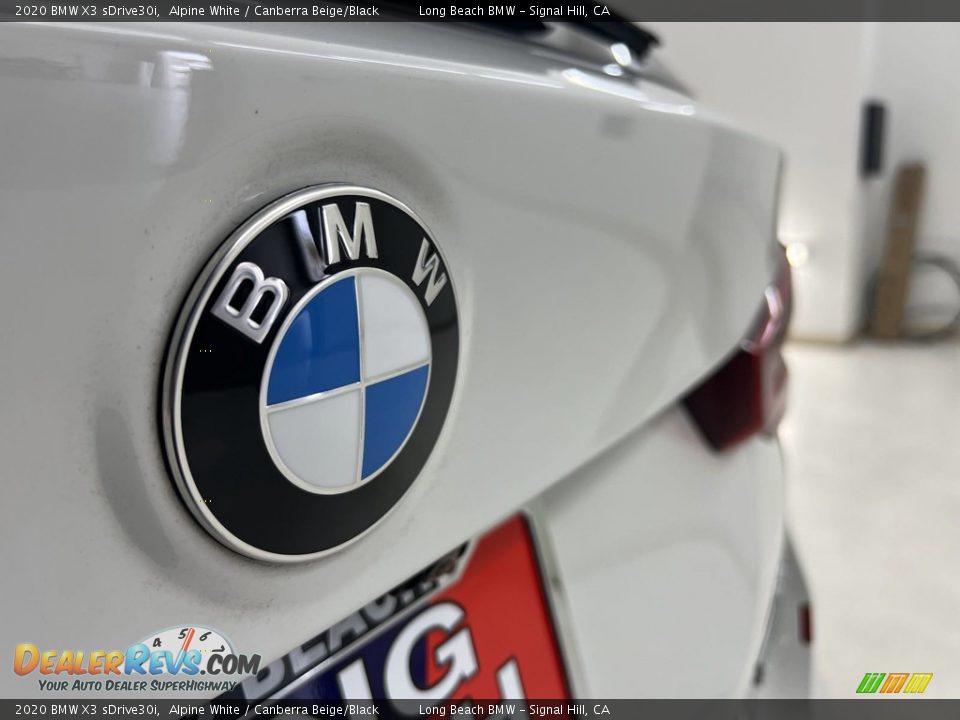2020 BMW X3 sDrive30i Alpine White / Canberra Beige/Black Photo #15