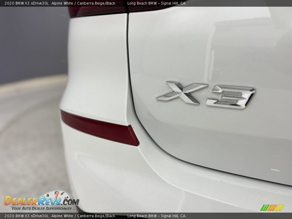 2020 BMW X3 sDrive30i Alpine White / Canberra Beige/Black Photo #16