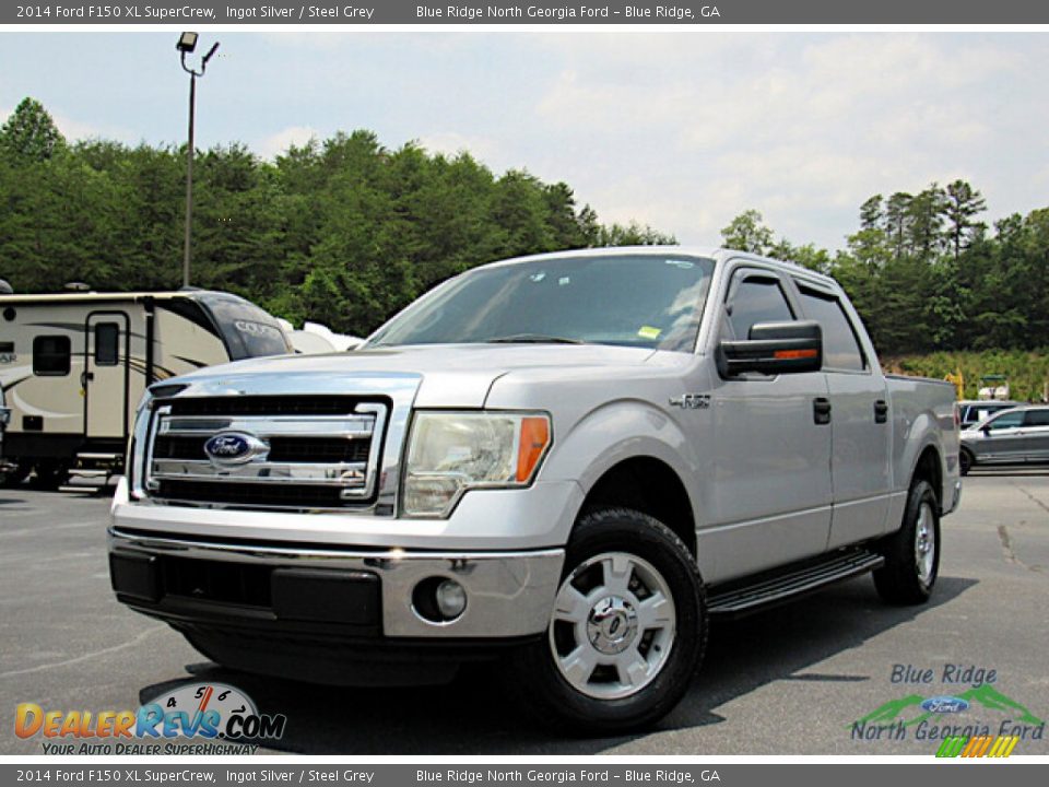 2014 Ford F150 XL SuperCrew Ingot Silver / Steel Grey Photo #1