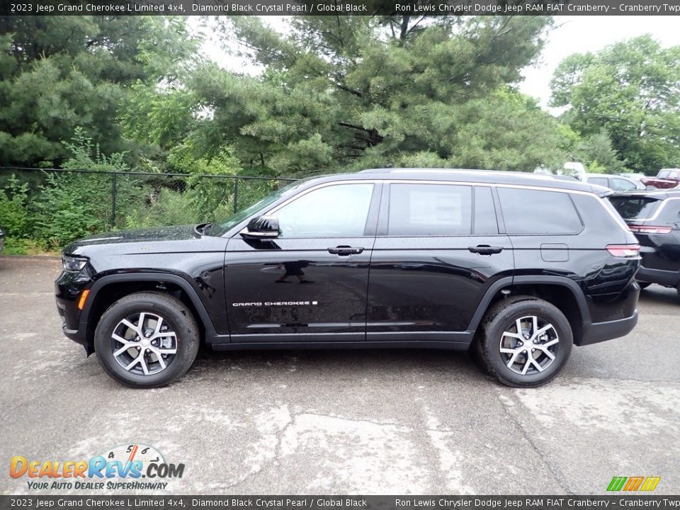 2023 Jeep Grand Cherokee L Limited 4x4 Diamond Black Crystal Pearl / Global Black Photo #2