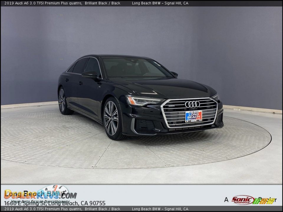 2019 Audi A6 3.0 TFSI Premium Plus quattro Brilliant Black / Black Photo #1