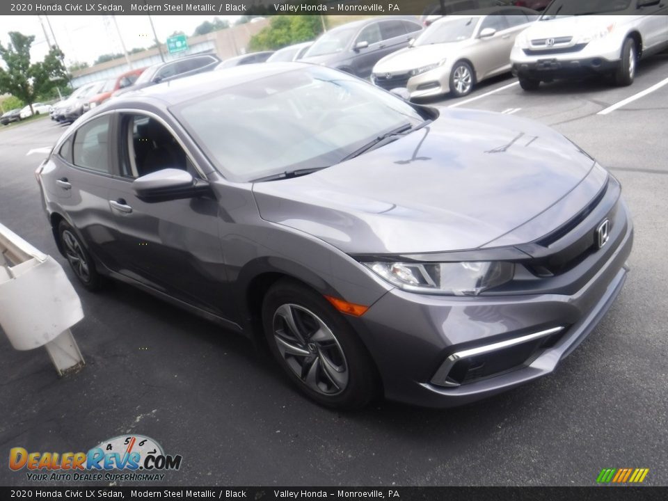 2020 Honda Civic LX Sedan Modern Steel Metallic / Black Photo #4