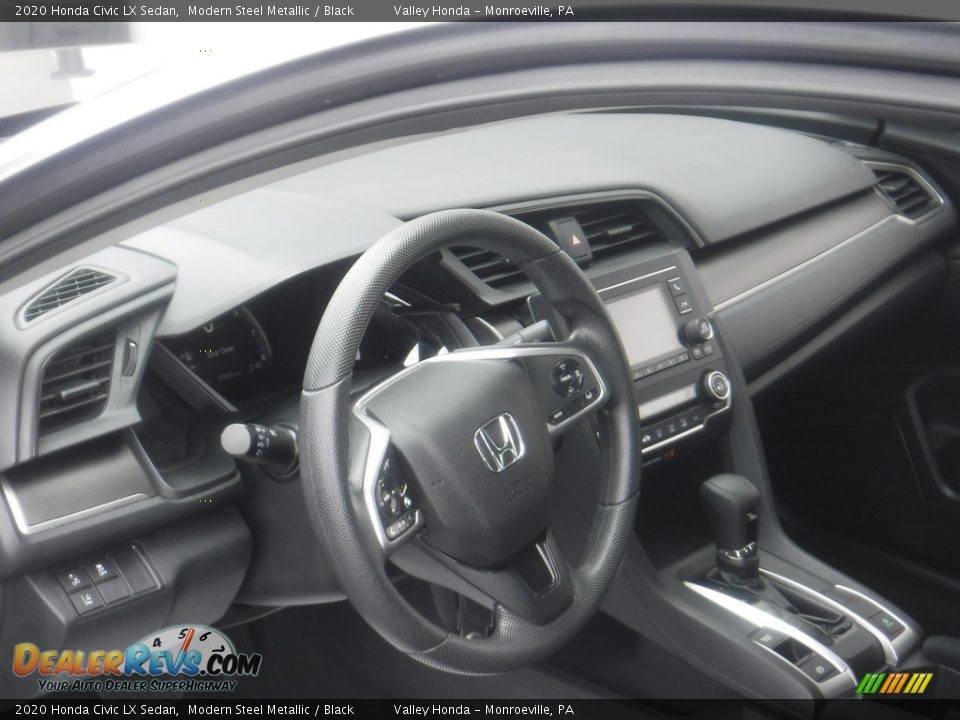 2020 Honda Civic LX Sedan Modern Steel Metallic / Black Photo #9