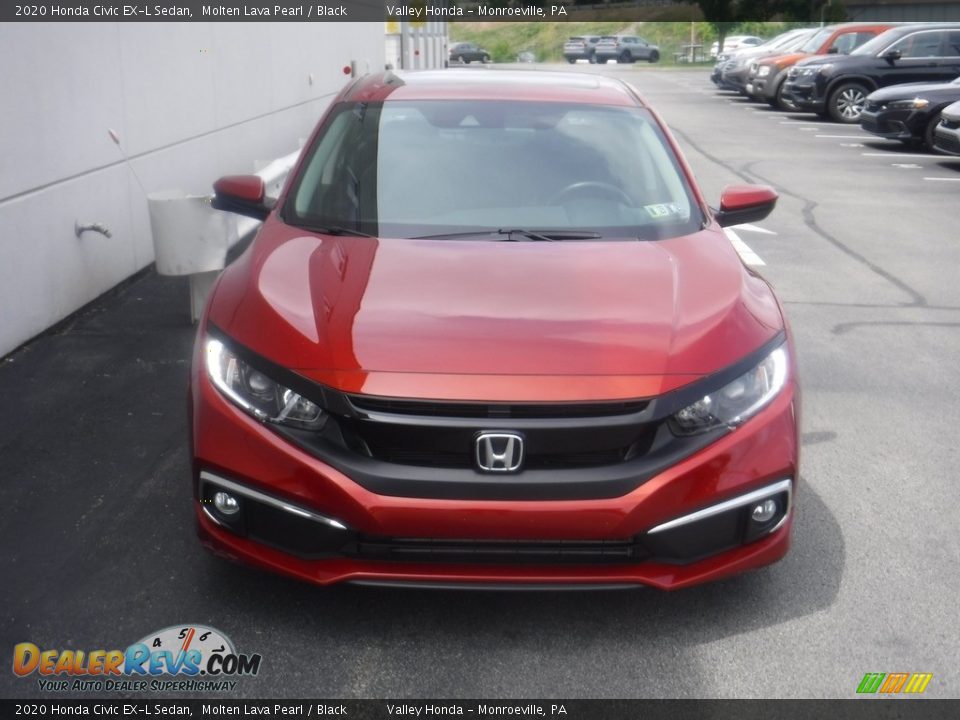 2020 Honda Civic EX-L Sedan Molten Lava Pearl / Black Photo #4