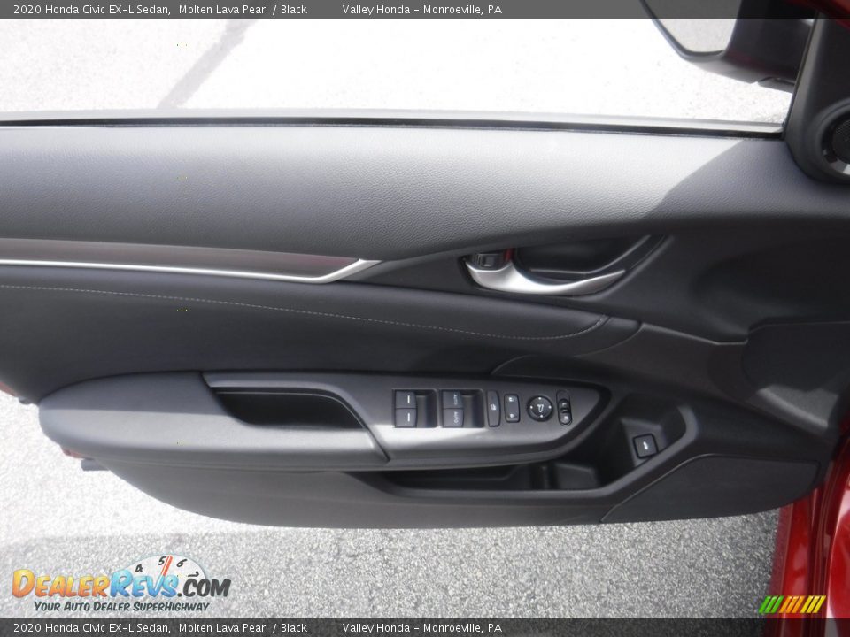 2020 Honda Civic EX-L Sedan Molten Lava Pearl / Black Photo #12