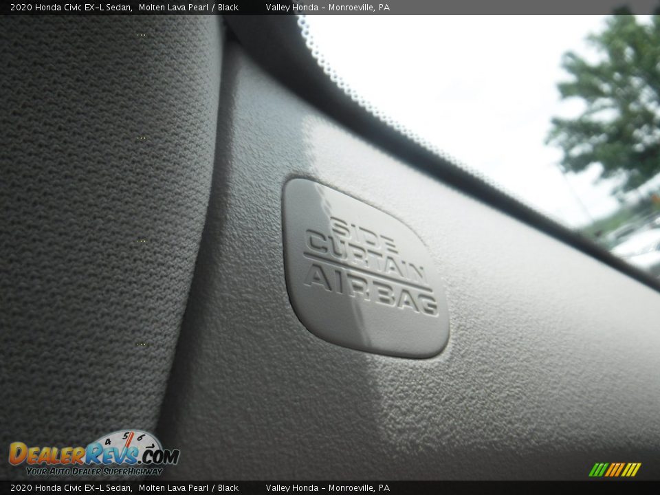 2020 Honda Civic EX-L Sedan Molten Lava Pearl / Black Photo #23