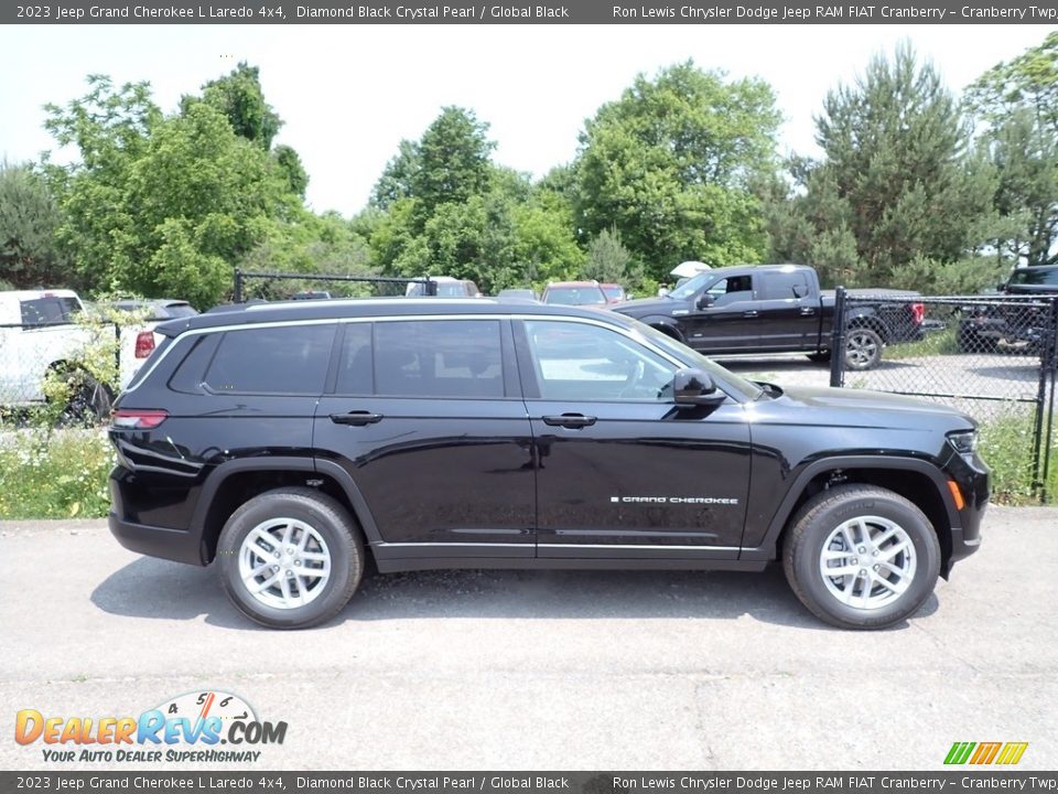 2023 Jeep Grand Cherokee L Laredo 4x4 Diamond Black Crystal Pearl / Global Black Photo #6