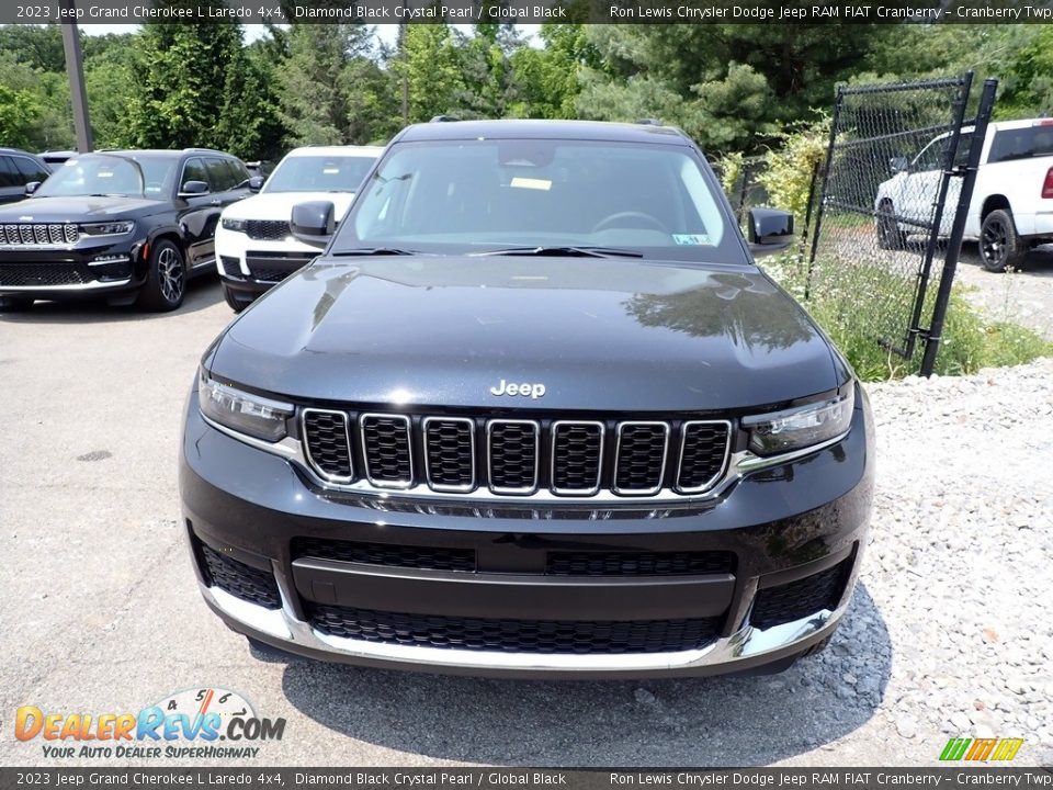 2023 Jeep Grand Cherokee L Laredo 4x4 Diamond Black Crystal Pearl / Global Black Photo #8