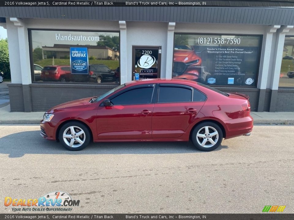 2016 Volkswagen Jetta S Cardinal Red Metallic / Titan Black Photo #35