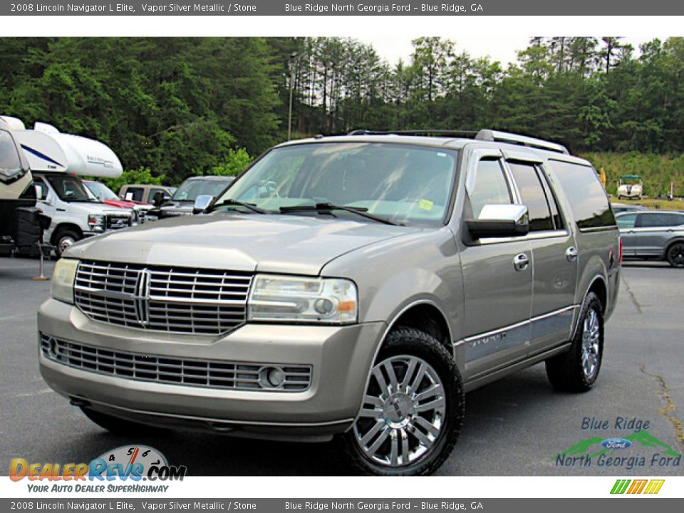 2008 Lincoln Navigator L Elite Vapor Silver Metallic / Stone Photo #1