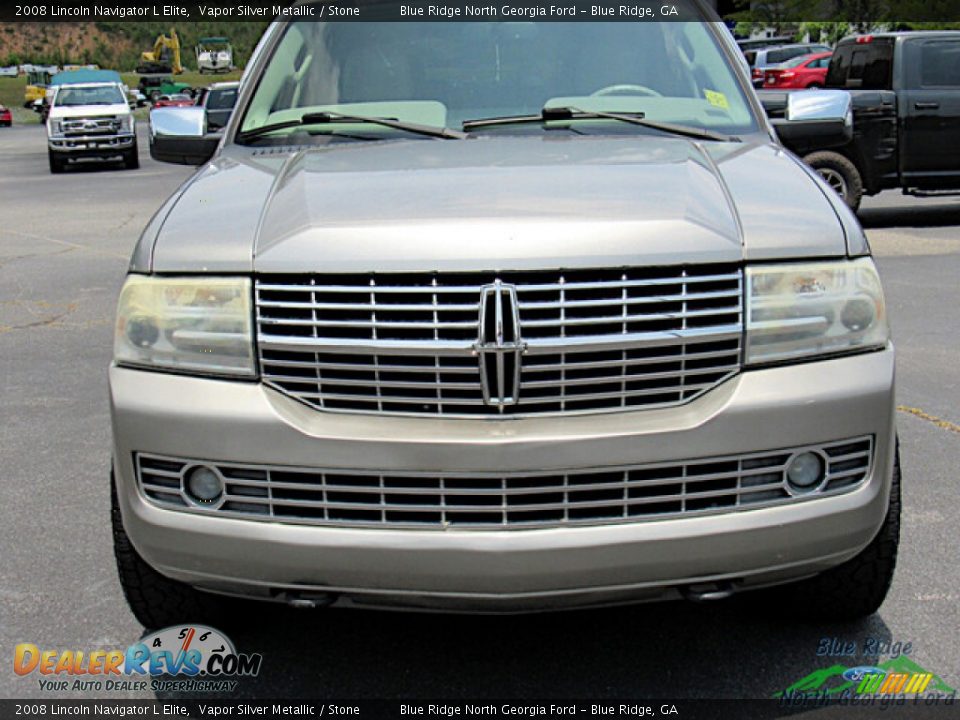 2008 Lincoln Navigator L Elite Vapor Silver Metallic / Stone Photo #8