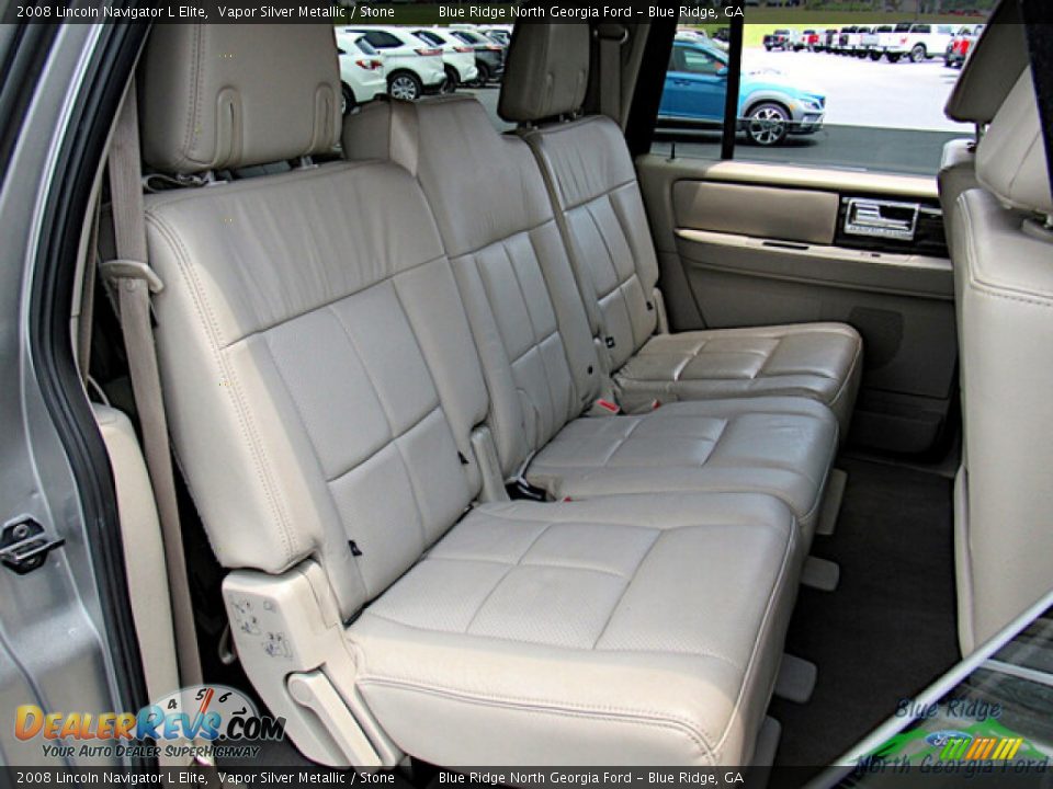 2008 Lincoln Navigator L Elite Vapor Silver Metallic / Stone Photo #13