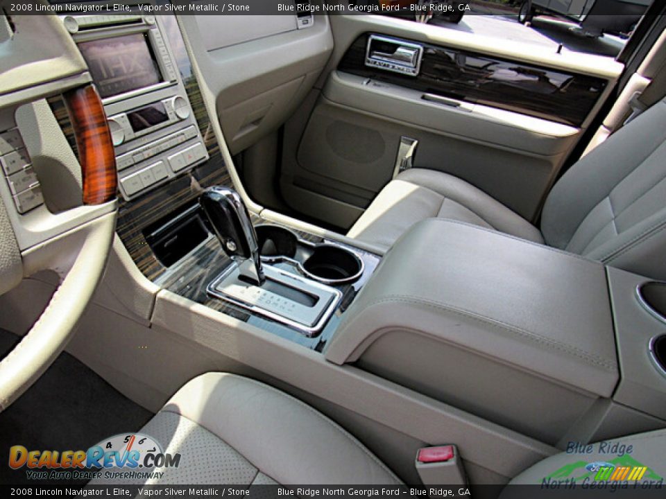 2008 Lincoln Navigator L Elite Vapor Silver Metallic / Stone Photo #19