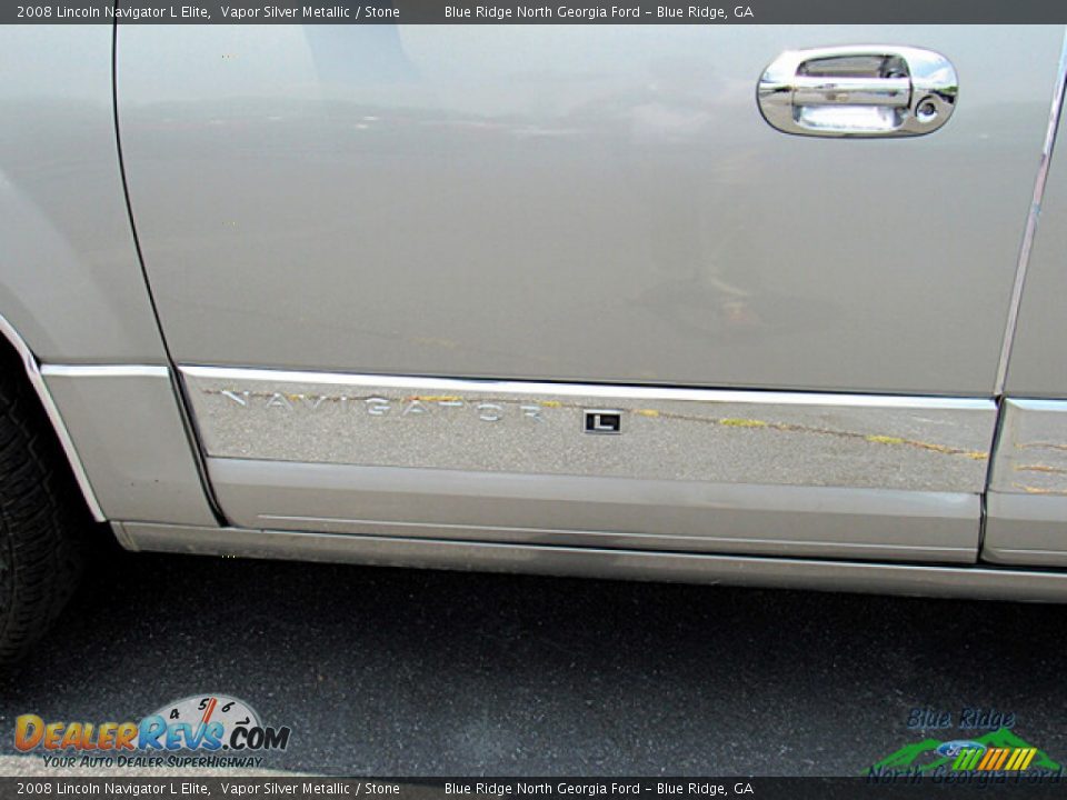 2008 Lincoln Navigator L Elite Vapor Silver Metallic / Stone Photo #25