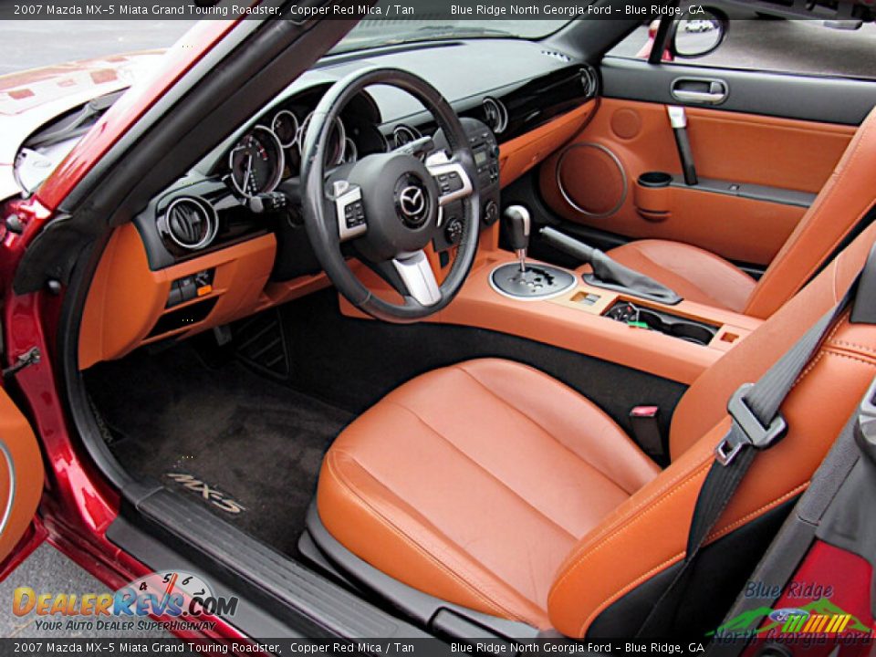 2007 Mazda MX-5 Miata Grand Touring Roadster Copper Red Mica / Tan Photo #11