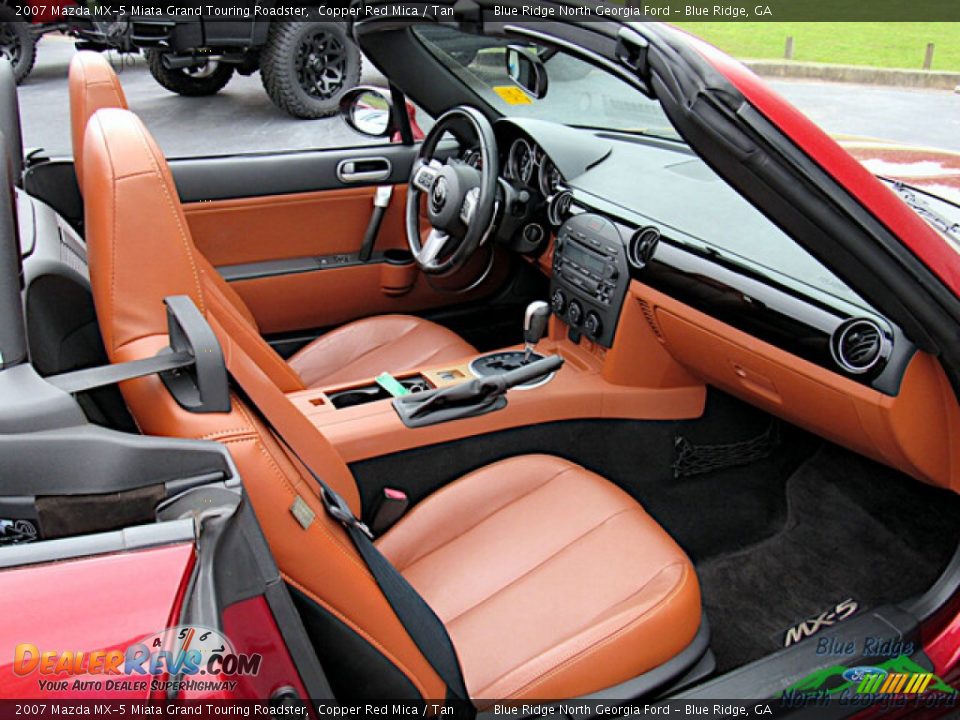 2007 Mazda MX-5 Miata Grand Touring Roadster Copper Red Mica / Tan Photo #13