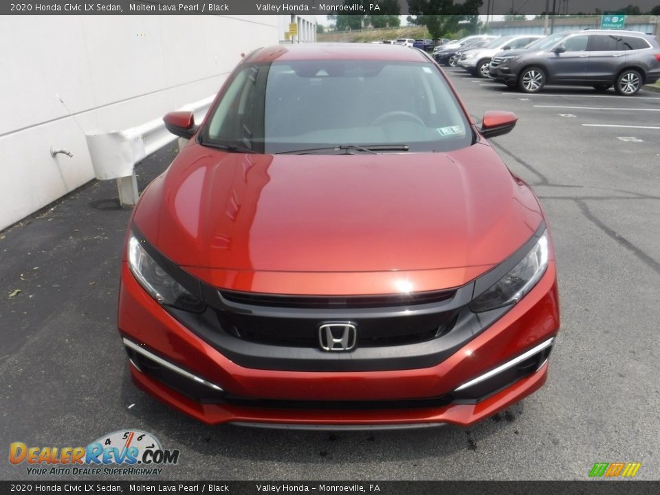 2020 Honda Civic LX Sedan Molten Lava Pearl / Black Photo #2