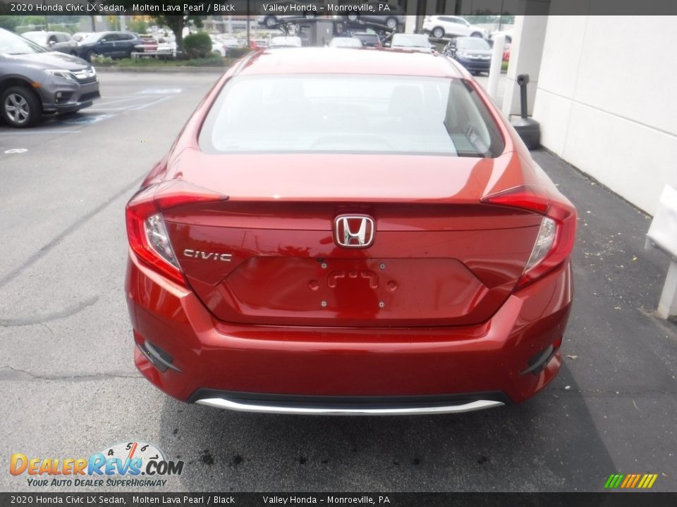 2020 Honda Civic LX Sedan Molten Lava Pearl / Black Photo #5