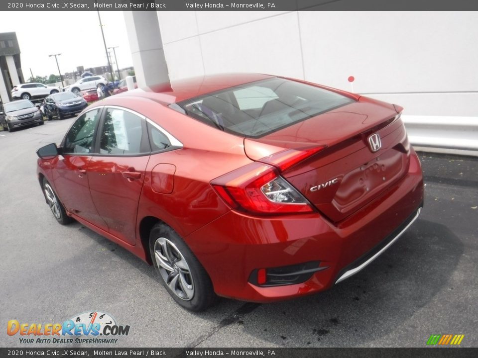 2020 Honda Civic LX Sedan Molten Lava Pearl / Black Photo #6