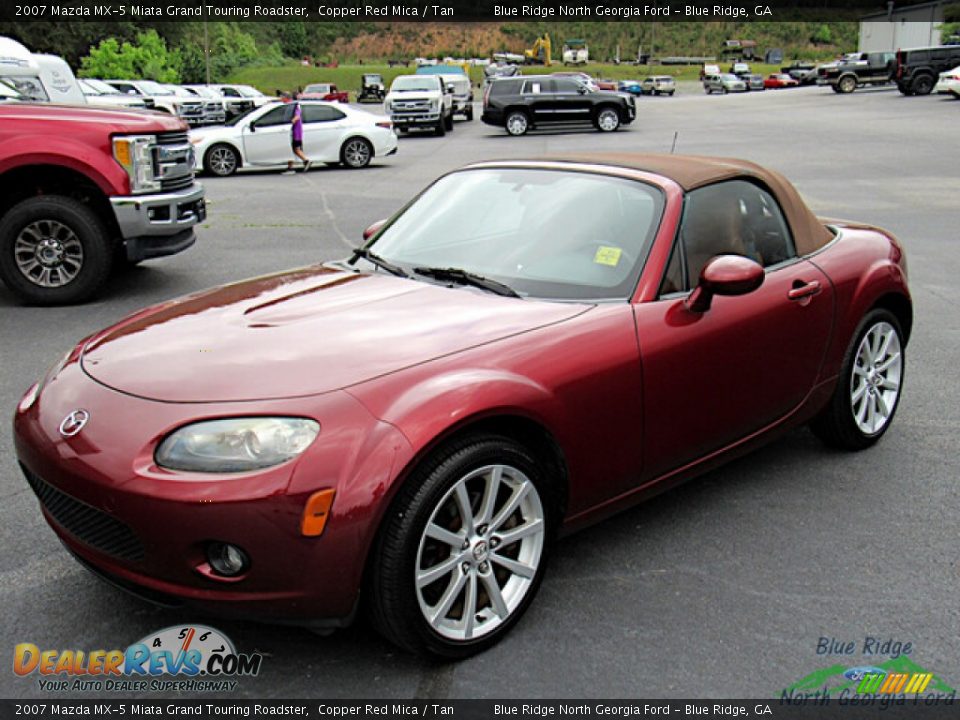 2007 Mazda MX-5 Miata Grand Touring Roadster Copper Red Mica / Tan Photo #27