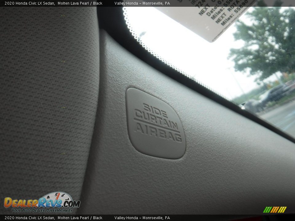 2020 Honda Civic LX Sedan Molten Lava Pearl / Black Photo #14