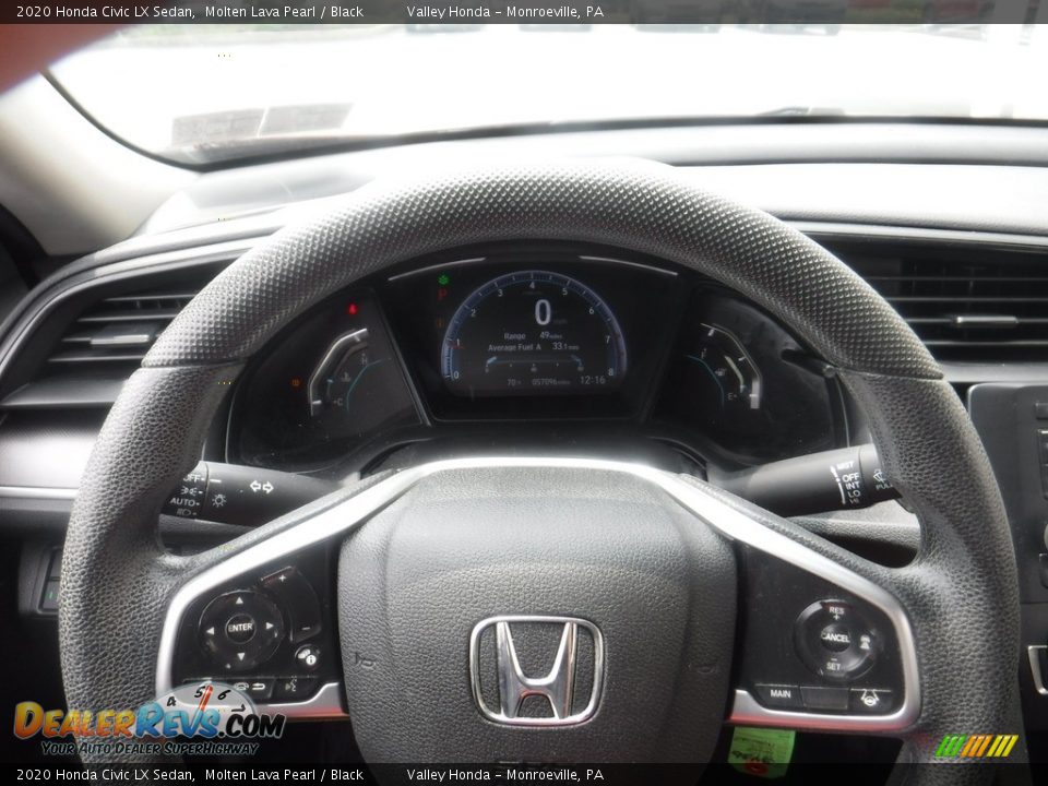 2020 Honda Civic LX Sedan Molten Lava Pearl / Black Photo #15