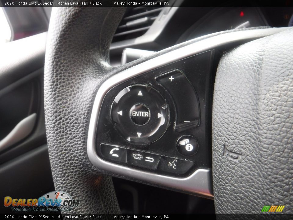 2020 Honda Civic LX Sedan Molten Lava Pearl / Black Photo #16