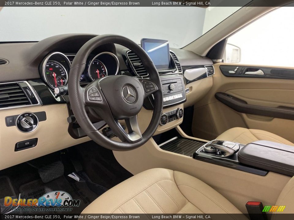 2017 Mercedes-Benz GLE 350 Polar White / Ginger Beige/Espresso Brown Photo #15