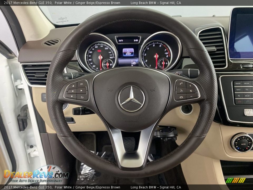 2017 Mercedes-Benz GLE 350 Polar White / Ginger Beige/Espresso Brown Photo #17