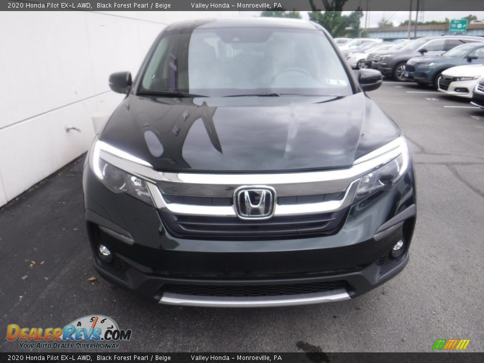 2020 Honda Pilot EX-L AWD Black Forest Pearl / Beige Photo #3