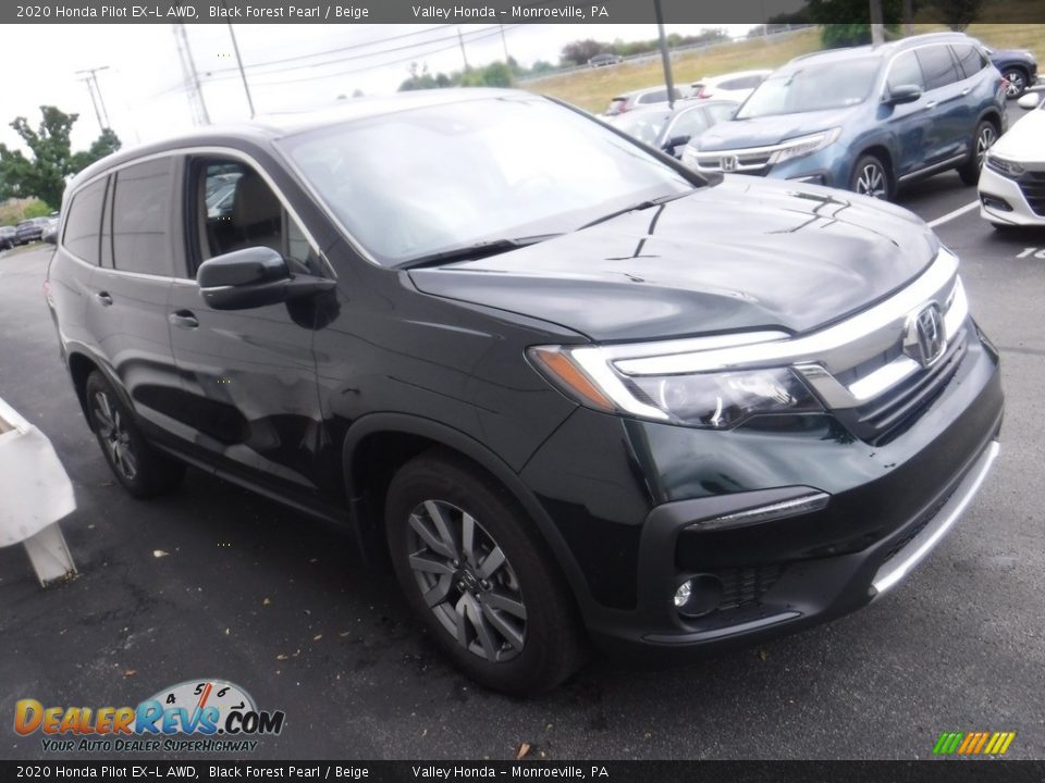 2020 Honda Pilot EX-L AWD Black Forest Pearl / Beige Photo #4