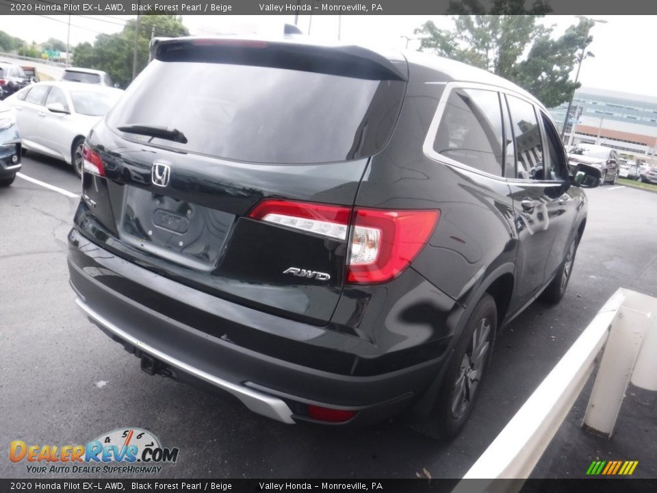 2020 Honda Pilot EX-L AWD Black Forest Pearl / Beige Photo #5