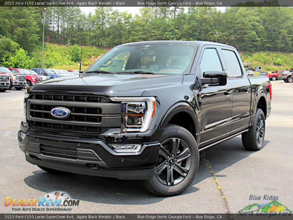 2023 Ford F150 Lariat SuperCrew 4x4 Agate Black Metallic / Black Photo #1