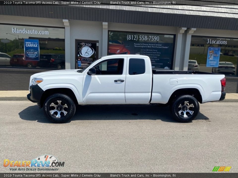 2019 Toyota Tacoma SR5 Access Cab Super White / Cement Gray Photo #14