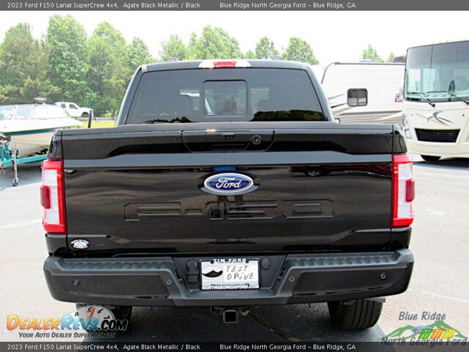 2023 Ford F150 Lariat SuperCrew 4x4 Agate Black Metallic / Black Photo #4