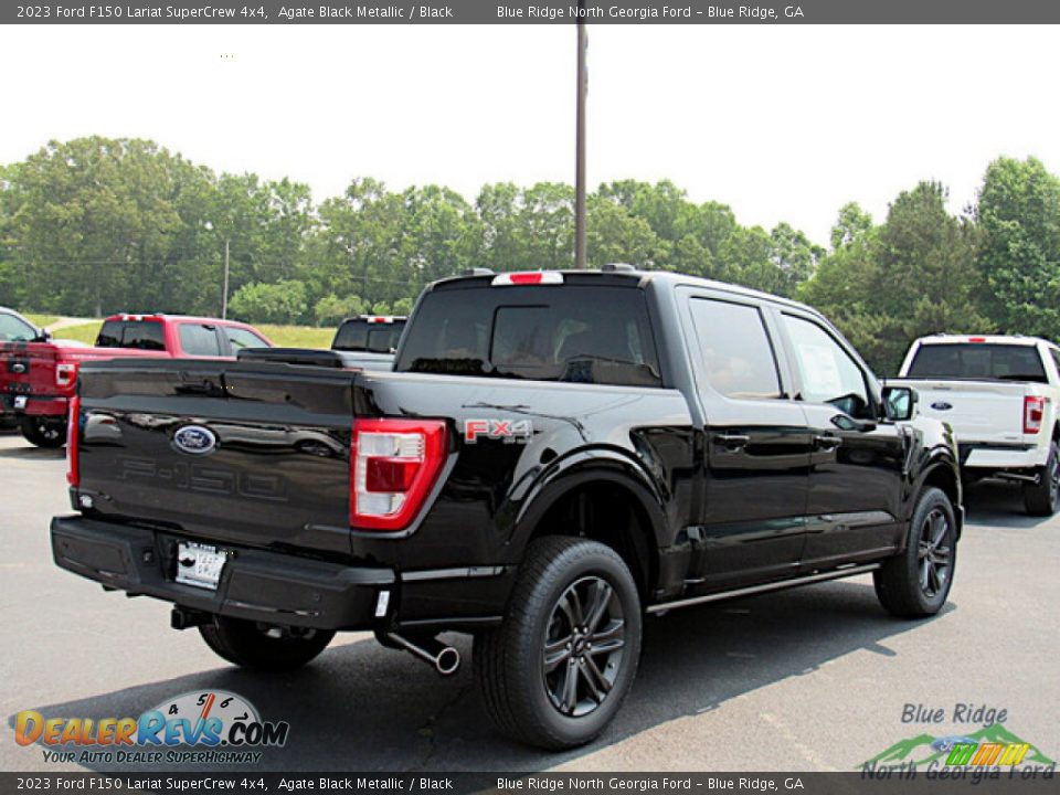 2023 Ford F150 Lariat SuperCrew 4x4 Agate Black Metallic / Black Photo #5