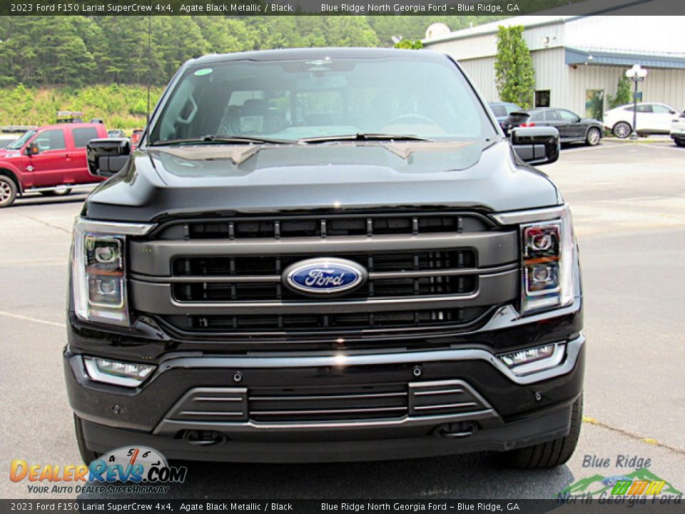 2023 Ford F150 Lariat SuperCrew 4x4 Agate Black Metallic / Black Photo #8