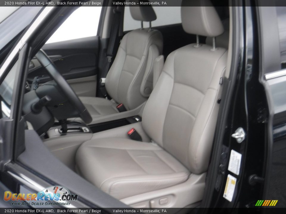 2020 Honda Pilot EX-L AWD Black Forest Pearl / Beige Photo #14