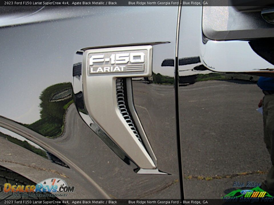 2023 Ford F150 Lariat SuperCrew 4x4 Agate Black Metallic / Black Photo #31