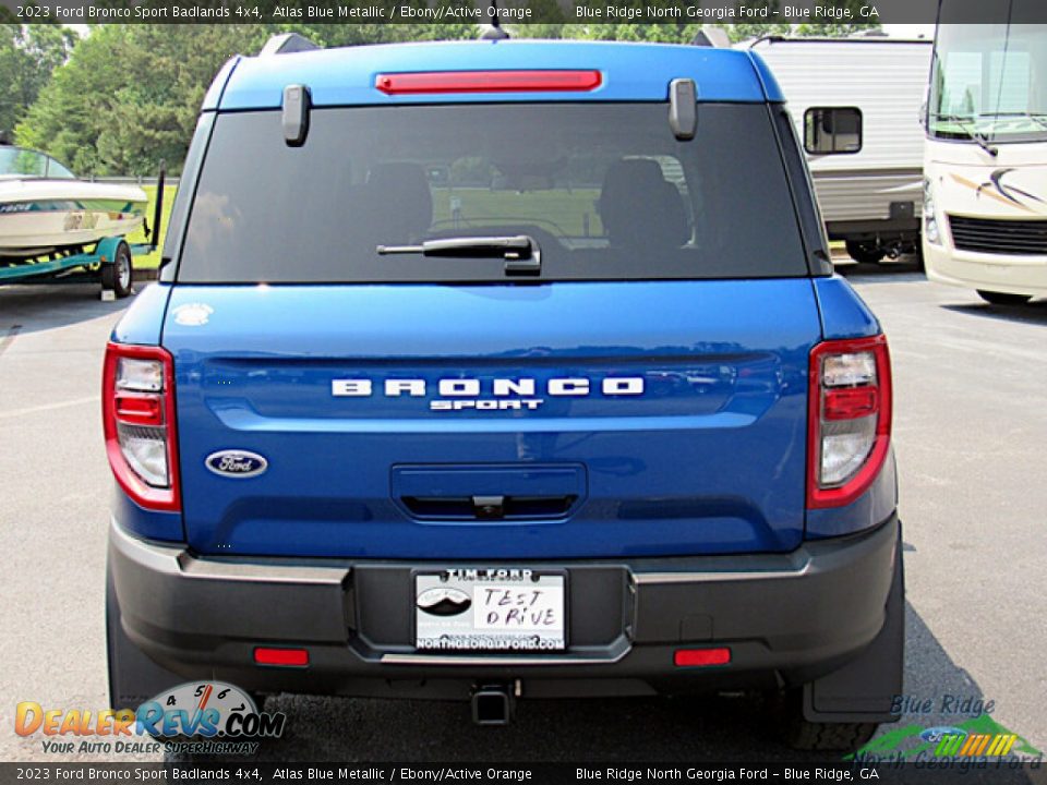 2023 Ford Bronco Sport Badlands 4x4 Atlas Blue Metallic / Ebony/Active Orange Photo #4