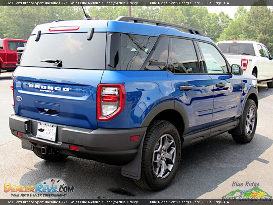 2023 Ford Bronco Sport Badlands 4x4 Atlas Blue Metallic / Ebony/Active Orange Photo #5
