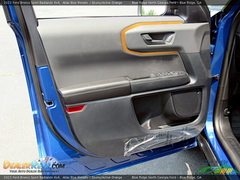 2023 Ford Bronco Sport Badlands 4x4 Atlas Blue Metallic / Ebony/Active Orange Photo #10