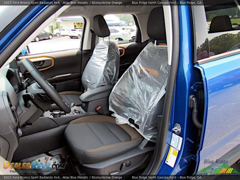 2023 Ford Bronco Sport Badlands 4x4 Atlas Blue Metallic / Ebony/Active Orange Photo #11