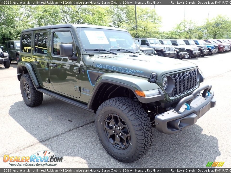 Front 3/4 View of 2023 Jeep Wrangler Unlimited Rubicon 4XE 20th Anniversary Hybrid Photo #7