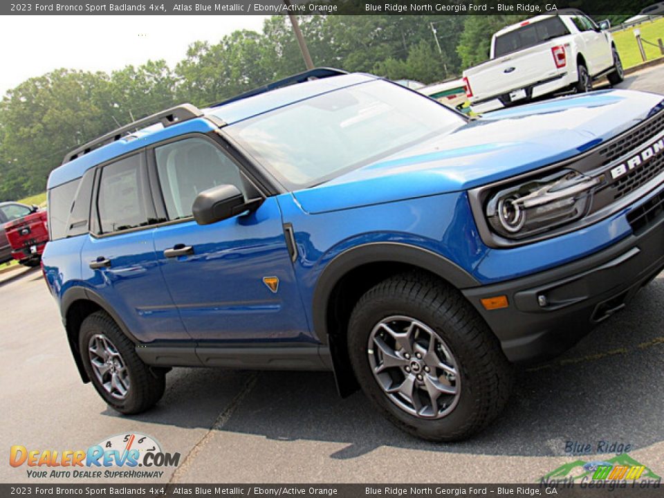 2023 Ford Bronco Sport Badlands 4x4 Atlas Blue Metallic / Ebony/Active Orange Photo #24