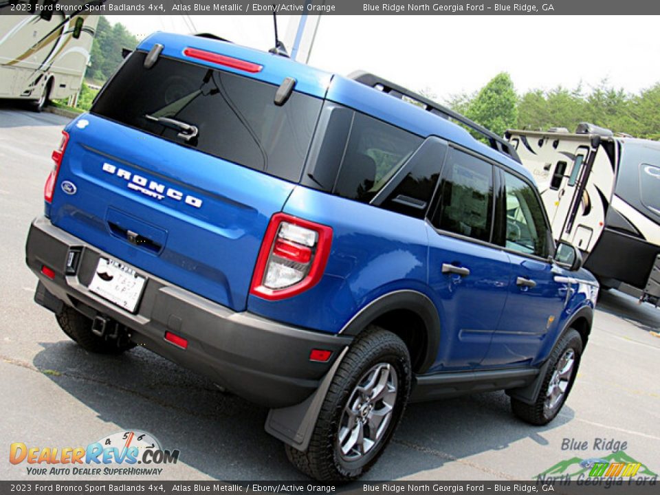 2023 Ford Bronco Sport Badlands 4x4 Atlas Blue Metallic / Ebony/Active Orange Photo #25