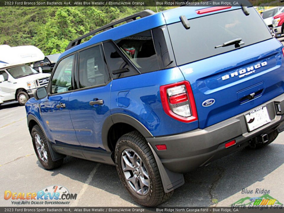 2023 Ford Bronco Sport Badlands 4x4 Atlas Blue Metallic / Ebony/Active Orange Photo #26