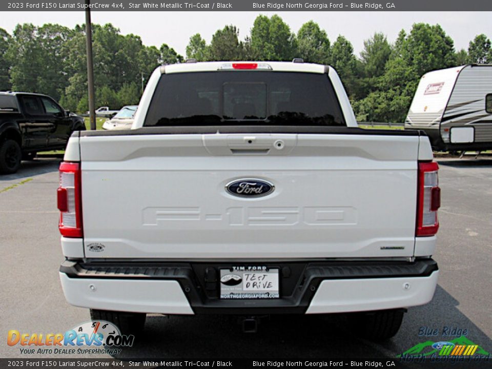 2023 Ford F150 Lariat SuperCrew 4x4 Star White Metallic Tri-Coat / Black Photo #4